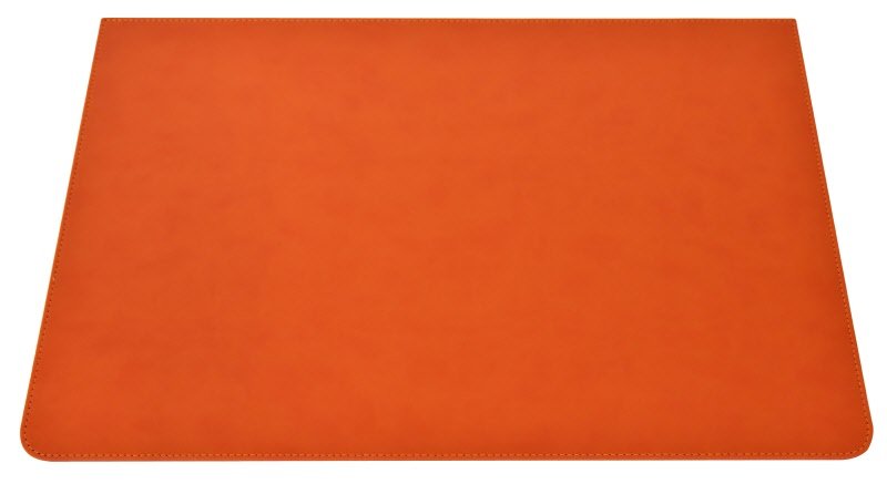 Sottomano in similpelle - 1 specchio - f.to 50x34 cm - arancio