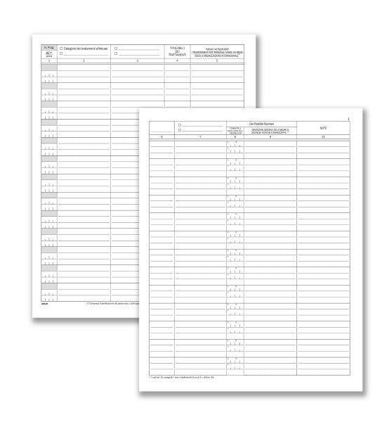 Registro dei trattamenti dati personali per RESPONSABILI - 23 pagine prenumerate - 31x24,5 cm