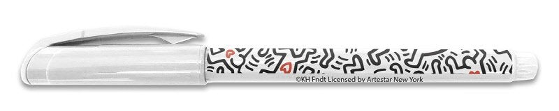 Penne a sfera decorate con le texture di Keith Haring