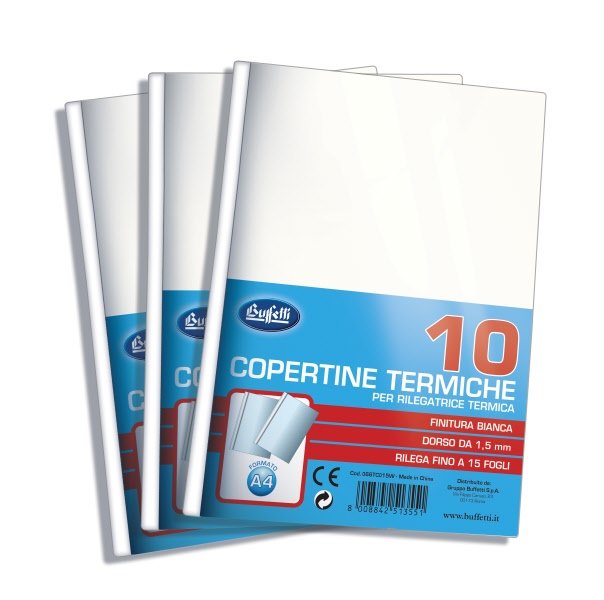 Confezione da 10 copertine termiche - fino a 60 fogli