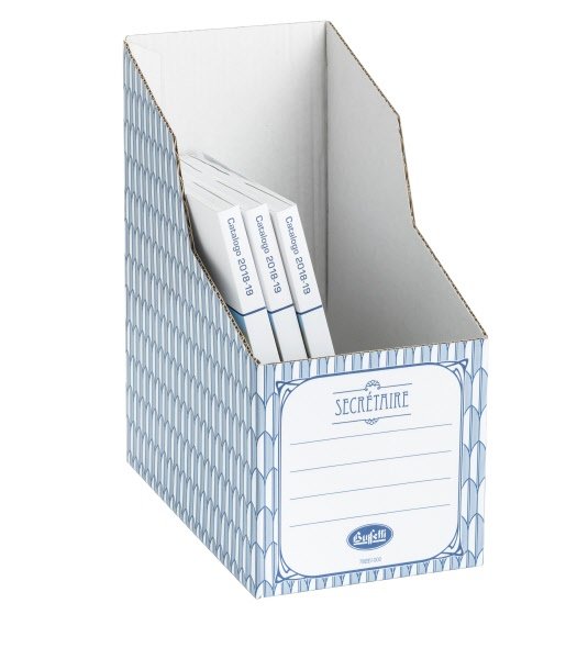 Scatola portariviste Secretaire - Dorso 17,5 cm - 33x25 cm - blu