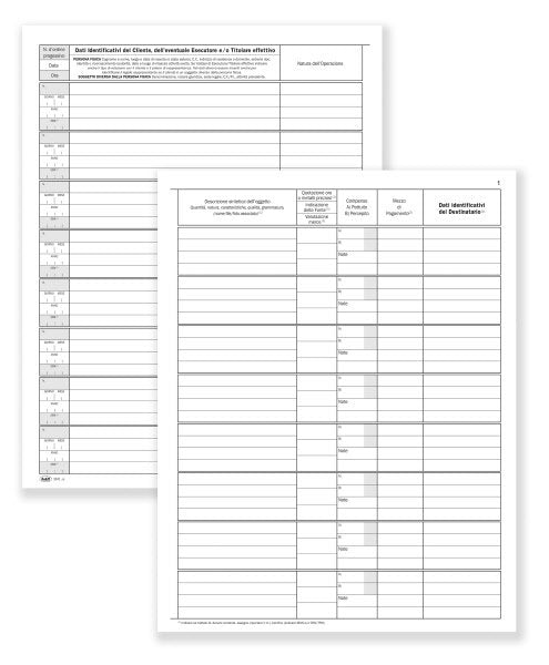 Registro Commercio di beni usati, antichità e preziosi - 49 pagine prenumerate - 31x24,5 cm
