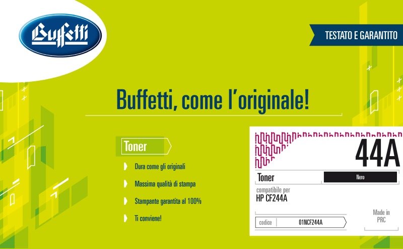 Toner HP - Compatibile 44A CF244A - Nero - 1.000 pag