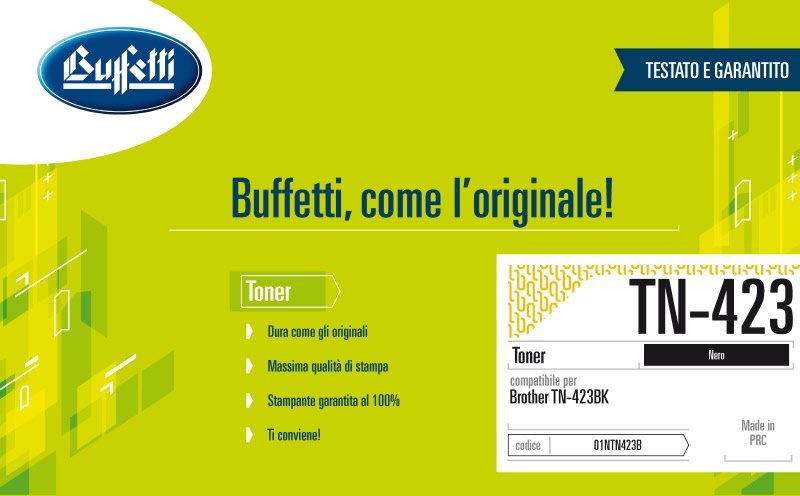 Brother Toner - Compatibile TN-423BK - Nero - 4.000 pag