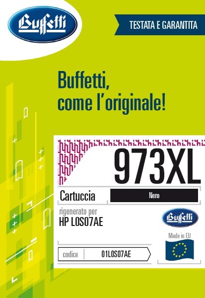 Cartuccia ink jet HP - Compatibile Rigenerato 973X L0S07AE - Nero - 10.000 pag