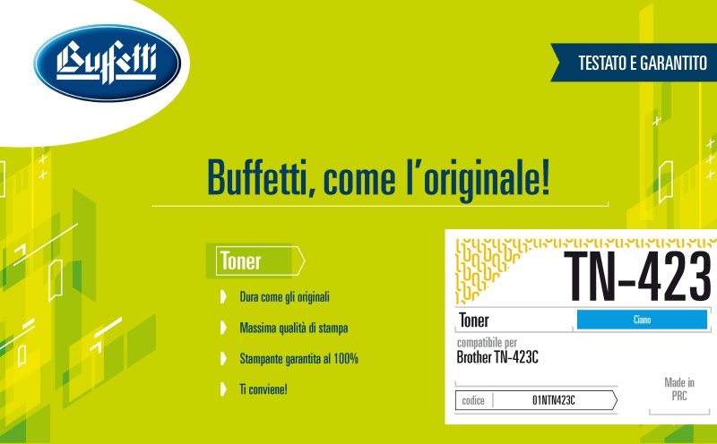 Brother Toner - Compatibile TN-423C - Ciano - 4.000 pag