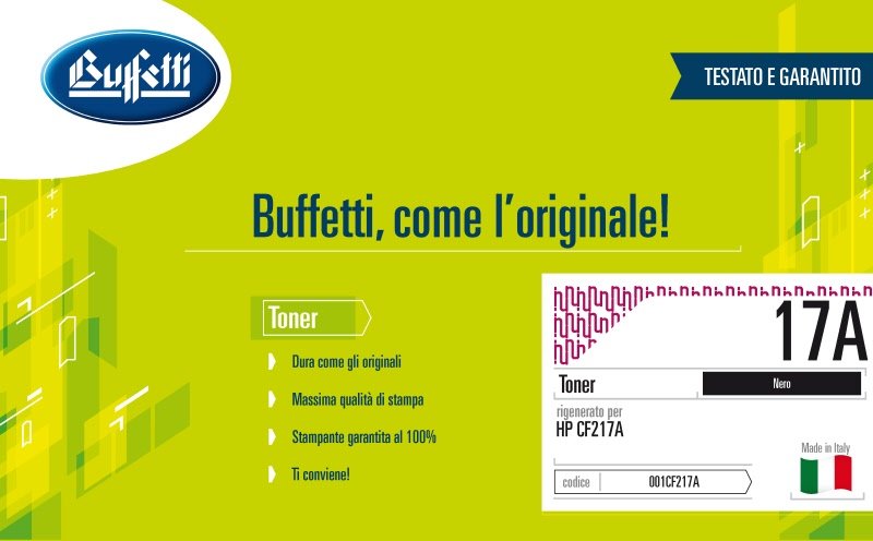 Toner HP - Compatibile Rigenerato 17A CF217A - Nero - 1.600 pag