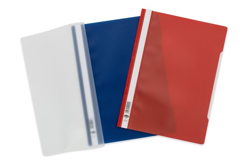 Cartellina con pressino fermafogli - fastener - PVC - 29,7x21 cm - blu