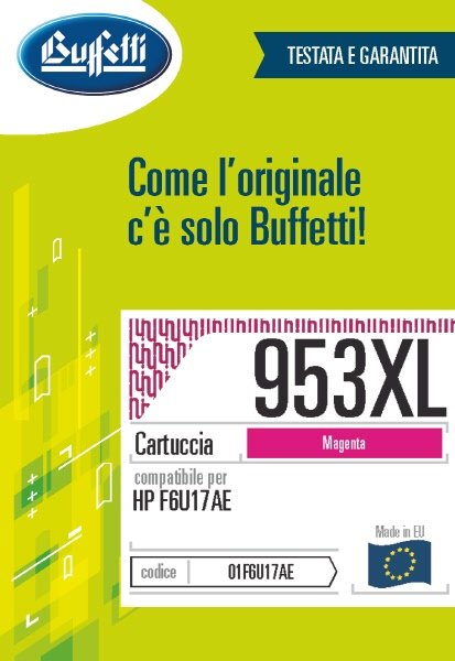 Cartuccia ink jet HP - Compatibile Rigenerato 953XL F6U17AE - Magenta
