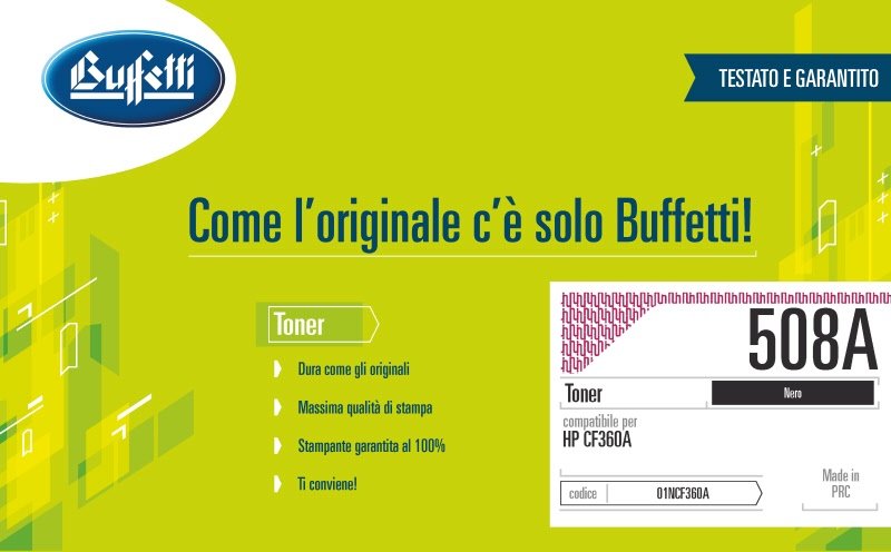 Toner HP - Compatibile 508A CF360A - Nero - 6.000 pag