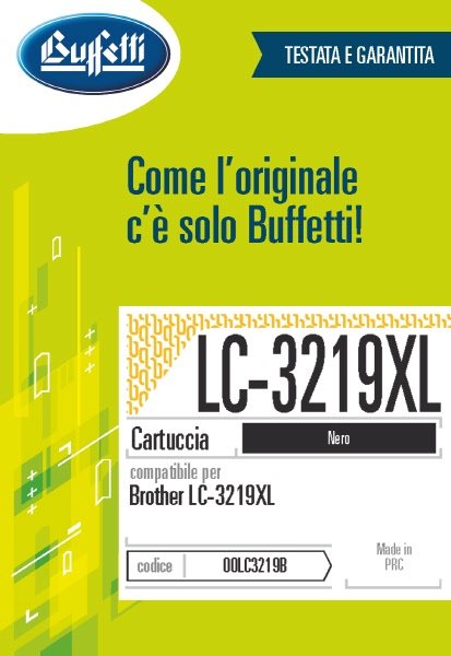 Brother Cartuccia ink jet - Compatibile LC-3219XL LC-3219XLBK - Nero - 3.000 pag