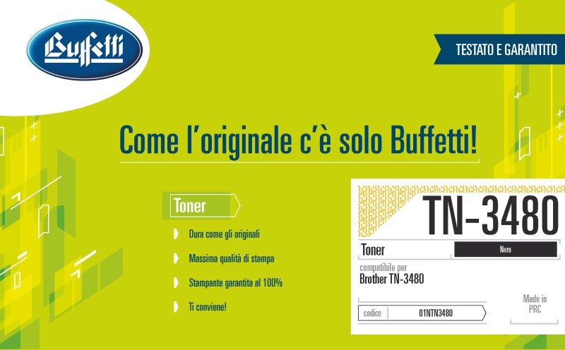 Brother Toner - Compatibile TN-3480 - Nero - 8.000 pag