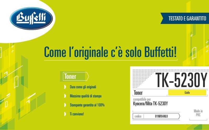 Kyocera/Mita Toner - Compatibile TK-5230Y 1T02R9ANL0 - Giallo - 2.200 pag