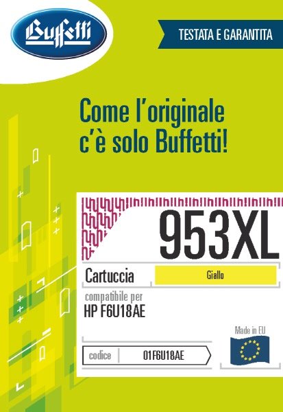 Cartuccia ink jet HP - Compatibile Rigenerato 953XL F6U18AE - Giallo