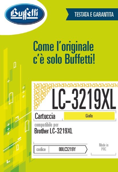 Brother Cartuccia ink jet - Compatibile LC-3219XL LC-3219XLY - Giallo - 1.500 pag