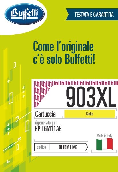 Cartuccia ink jet HP - Compatibile Rigenerato 903XL T6M11AE - Giallo - 825 pag