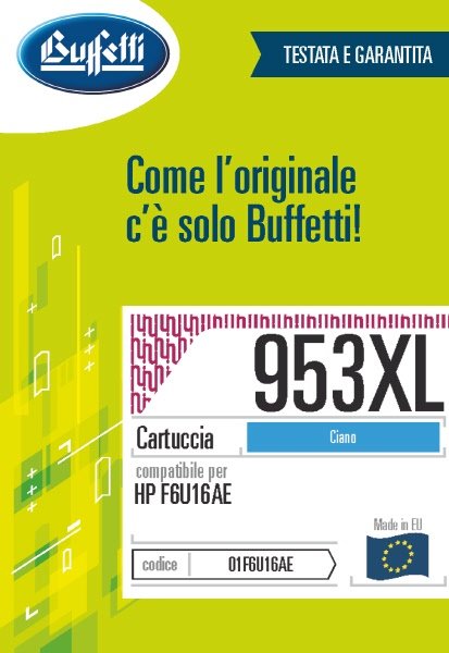 Cartuccia ink jet HP - Compatibile Rigenerato 953XL F6U16AE - Ciano