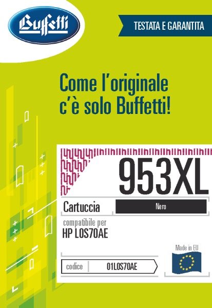 Cartuccia ink jet HP - Compatibile Rigenerato 953XL L0S70AE - Nero