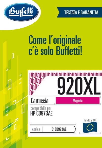 Cartuccia ink jet HP - Compatibile 920XL CD973AE - Magenta - 1.100 pag