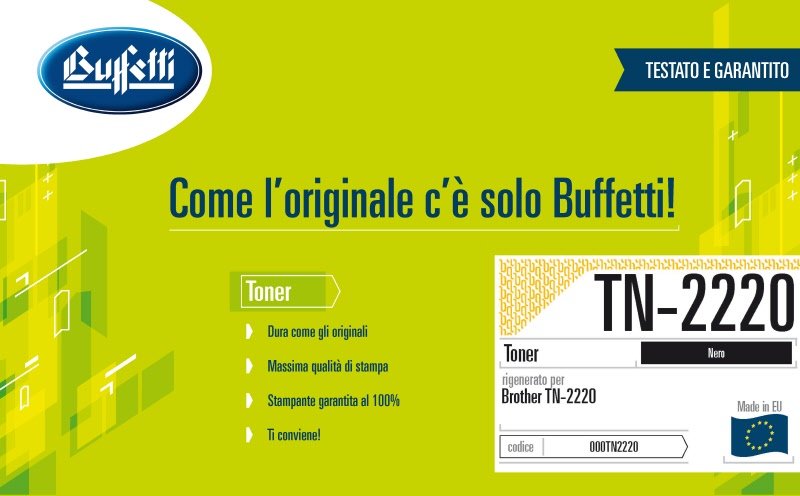 Brother Toner - Compatibile Rigenerato TN-2220 - Nero - 2.600 pag