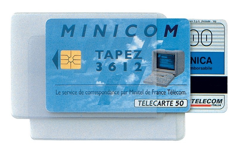 Porta card 2 tasche - PVC -  5,4x8,6 cm