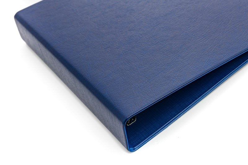 Cartella - 4 anelli a D - Diametro 25 mm - 30x42  cm (A3 orizzontale) - blu