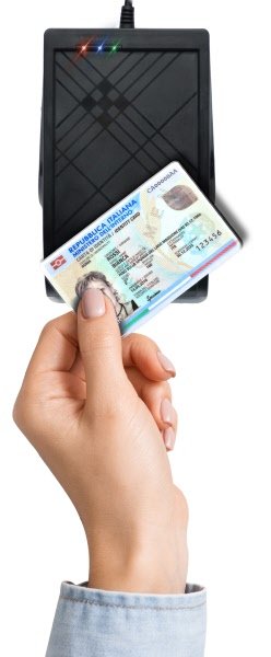 Lettore di firma digitale per nuova CIE contactless e carte servizi