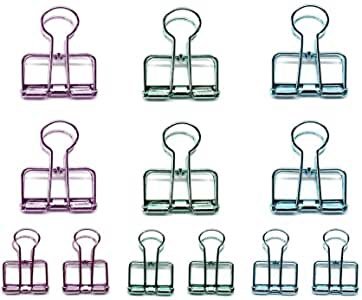 Molle double clip wire - metallizzate oro rosa, verde viola - 20 mm - colori assortiti
