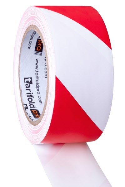 Nastro bianco/rosso - altezza rotolo 50 mm x 33 mt di lunghezza