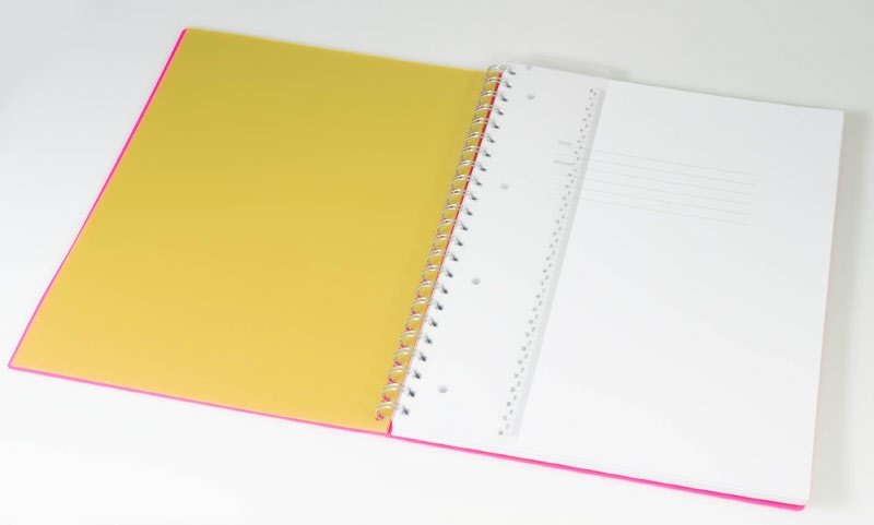 Blocco notes Maxi Happy Color - A4  - 1R - Righe - spirale - 120 fogli da 70 g