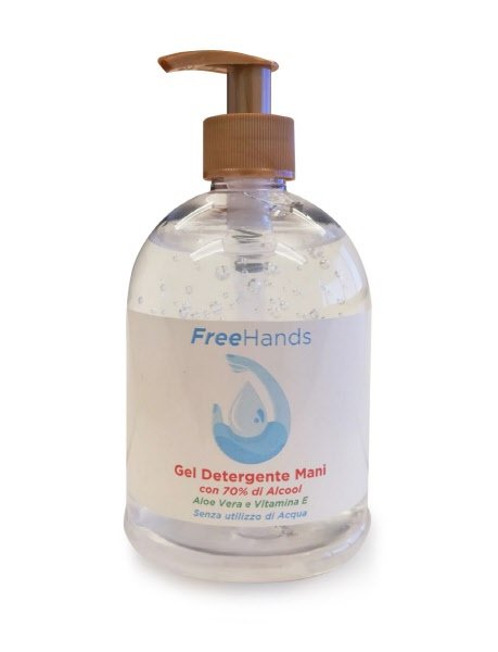 Sanigel - Gel Freehand mani disinfettante antisettico -  500 ml per casa e ufficio - alcool 70%