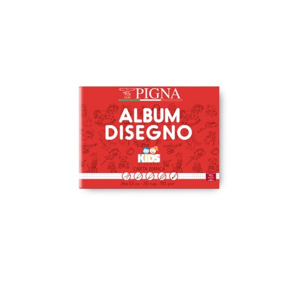 Album Disegno  Kids - Rilegatura Punto Metallico con microperforazione - 5M - 110g - 24x33cm