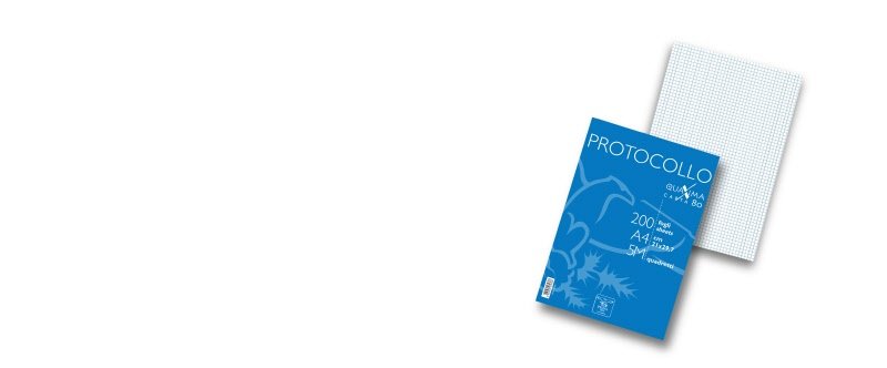 Fogli protocollo Pigna  - Rigatura 5M - Quadretto da 5mm - 200 fogli - 80 g