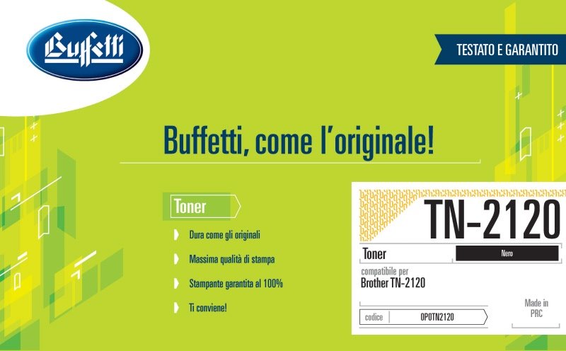 Brother Toner - Compatibile TN-2120 - Nero - 2.600 pag
