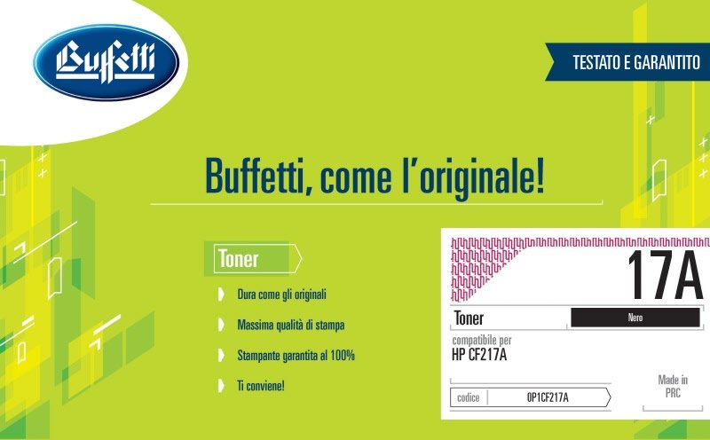 Toner HP - Compatibile 17A CF217A  - Nero - 1.600 pag