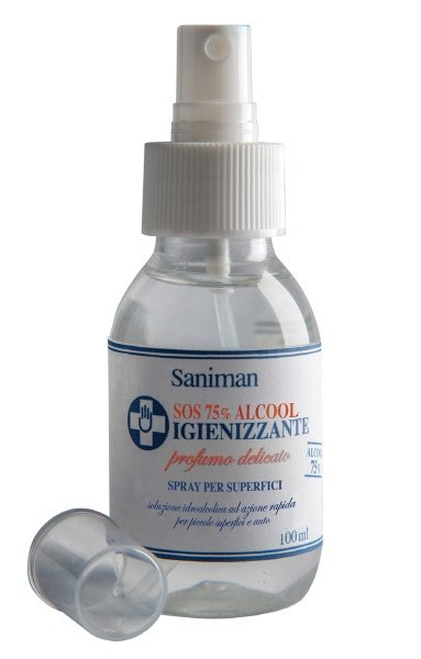 Saniman - Disinfettante spray per superfici - alcool 75%