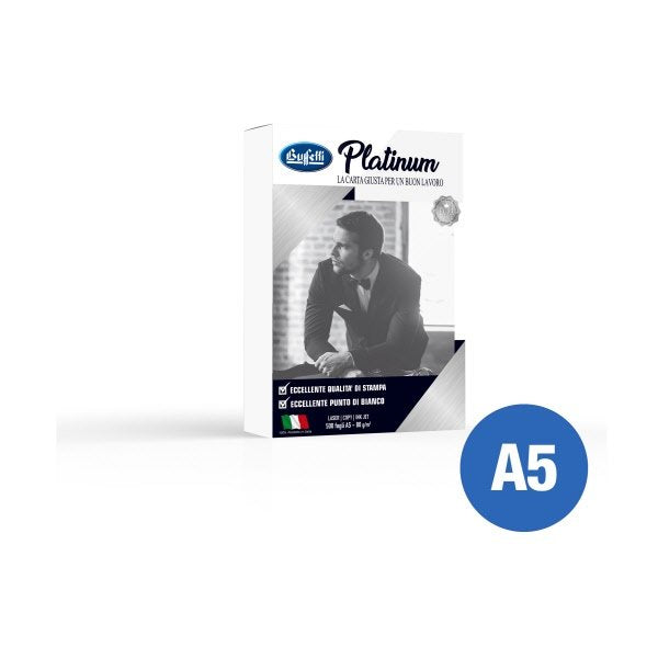 Carta per fotocopie Buffetti Platinum - A5 - 21x15 cm - 80 g