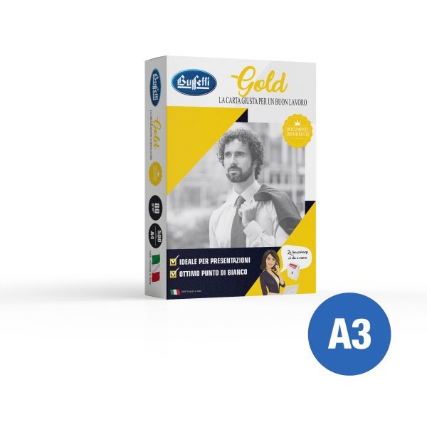 Carta per fotocopie Buffetti Gold- A3 - 29,7x42 cm - 80 g