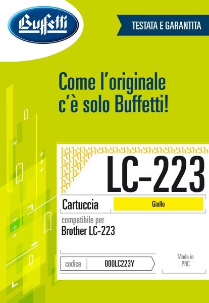 Brother Cartuccia ink jet - Compatibile LC-223 LC-223Y - Giallo - 550 pag
