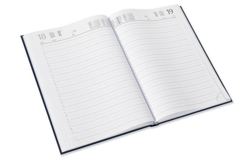 Agenda giornaliera 12 mesi - 2026 - 21x29,7 cm - nero