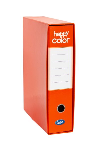 Raccoglitore Happy Color - Formato Protocollo - Dorso 8 cm - arancio