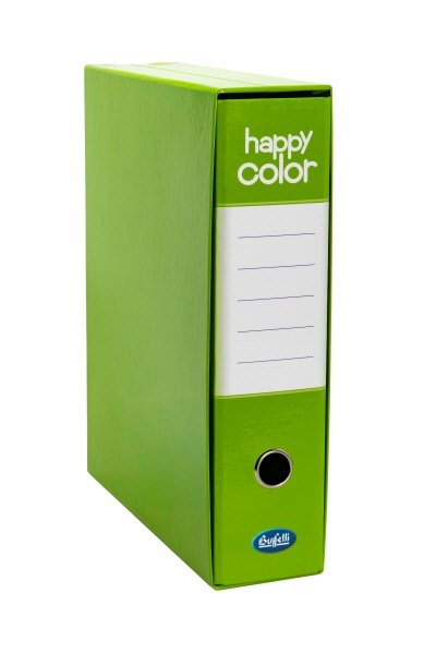 Raccoglitore Happy Color - Formato Protocollo - Dorso 8 cm - verde