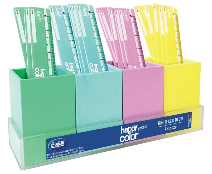 Righelli da 16 cm - colori pastello