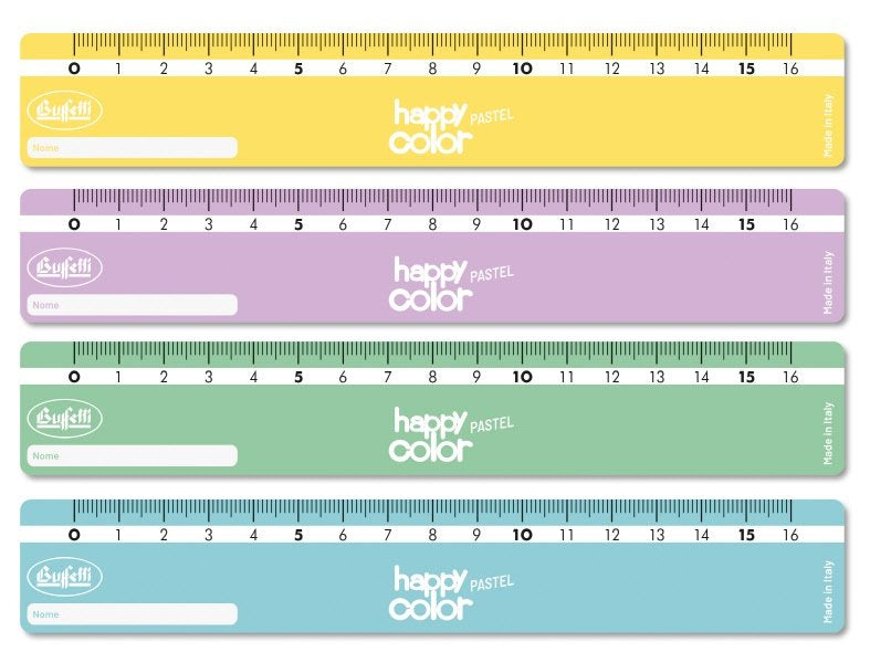 Righelli da 16 cm - colori pastello