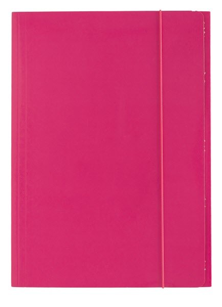 Cartellina con elastico - cartoncino lucido - 33x24 cm - fucsia