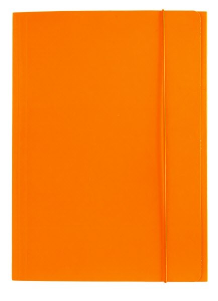 Cartellina con elastico - cartoncino lucido - 33x24 cm - arancio