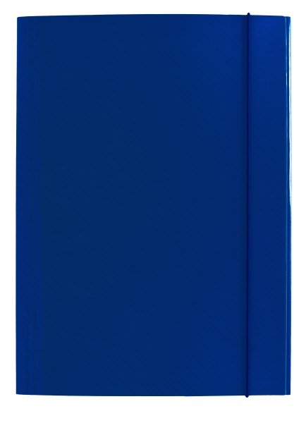 Cartellina con elastico - cartoncino lucido - 33x24 cm - blu