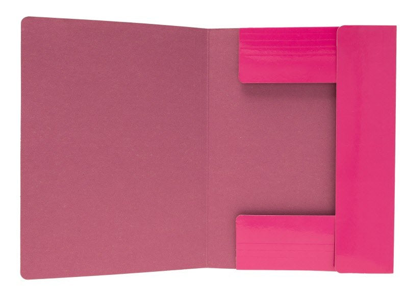 Cartellina con elastico - cartoncino lucido - 33x24 cm - fucsia