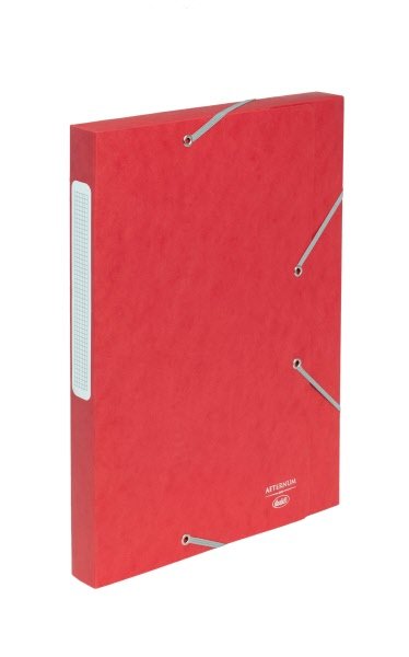 Scatola progetti con elastico angolare Aeternum - dorso 3 cm - 33x25 cm - rosso
