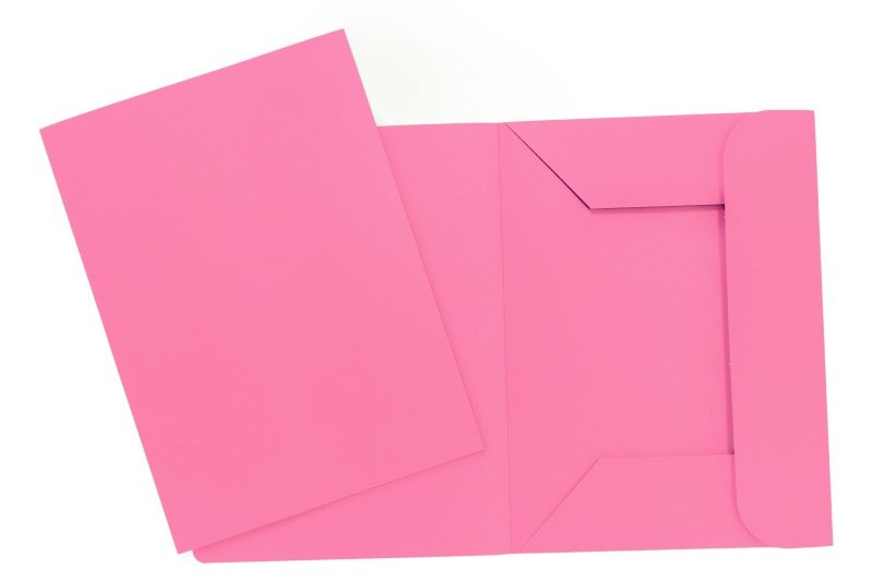 Cartelline 3 lembi Arcobaleno - cartoncino - 190 g/mq - 33,5x24,5 cm - fucsia  - conf. 20 pz